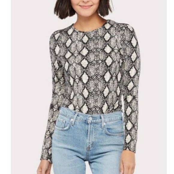 Anthropologie Sunday in Brooklyn Snake Print Long Sleeve XS Shirt - Picture 2 of 5